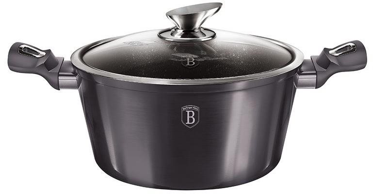 BERLINGERHAUS Kastrol s poklicí s mramorovým povrchem Carbon PRO Line 30cm