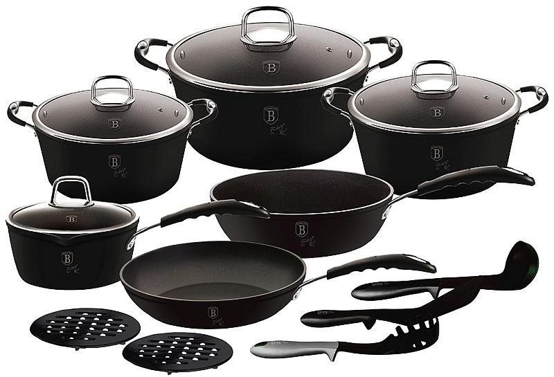 BERLINGERHAUS Sada nádobí 15 ks Black Professional Line BH-6129