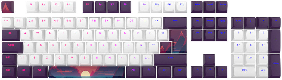Dark Project Sunrise Keycaps