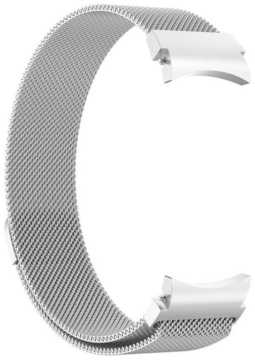 Drakero Milánský tah pro Samsung Galaxy Watch 4, 5, 6, 7 (44/45/46 mm) stříbrný