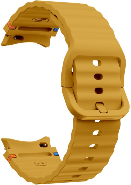 Drakero Silikonový WAVY pro Samsung Galaxy Watch 4, 5, 6, 7 oranžovo-žlutý