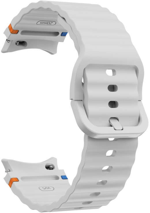 Drakero Silikonový WAVY pro Samsung Galaxy Watch 4, 5, 6, 7 bílý