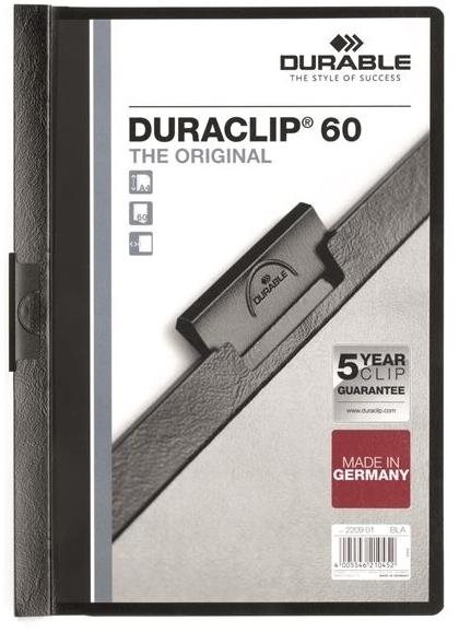 Durable Duraclip A4, 60 listů, černý