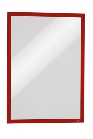 Magnetické rámy DURABLE Duraframe v červené barvě, balení 5 ks