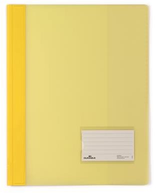 DURABLE A4+ s rychlovazačem, průsvitné, žluté