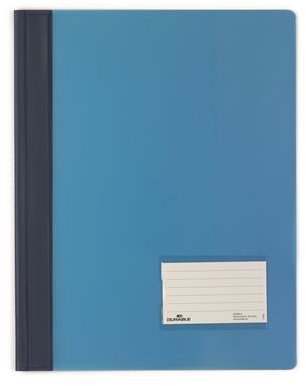 DURABLE A4+ s rychlovazačem, průsvitné, modré - spolehlivý produkt pro kancelář, školu a domácí použití.