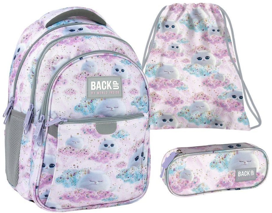 Derform Zvýhodněný školní set BackUP Dreamy 3v1 – batoh, penál a vak