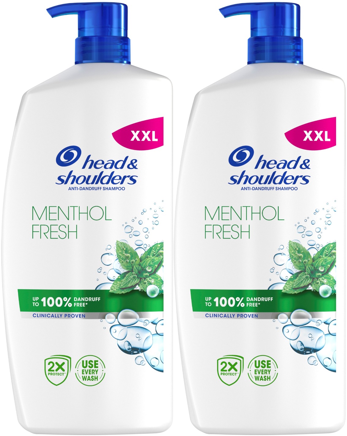 HEAD & SHOULDERS Menthol Fresh 2 × 800 ml