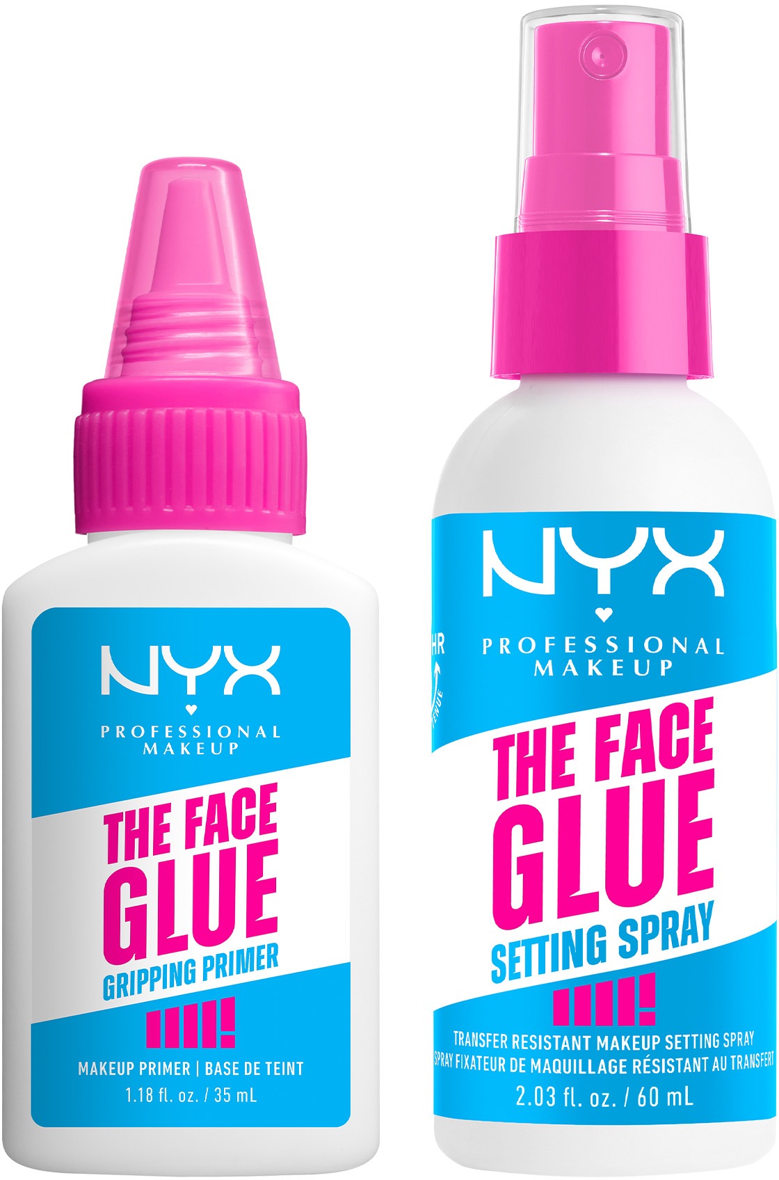 NYX PROFESSIONAL MAKEUP The Face Glue Primer 35 ml + Setting Spray 60 ml