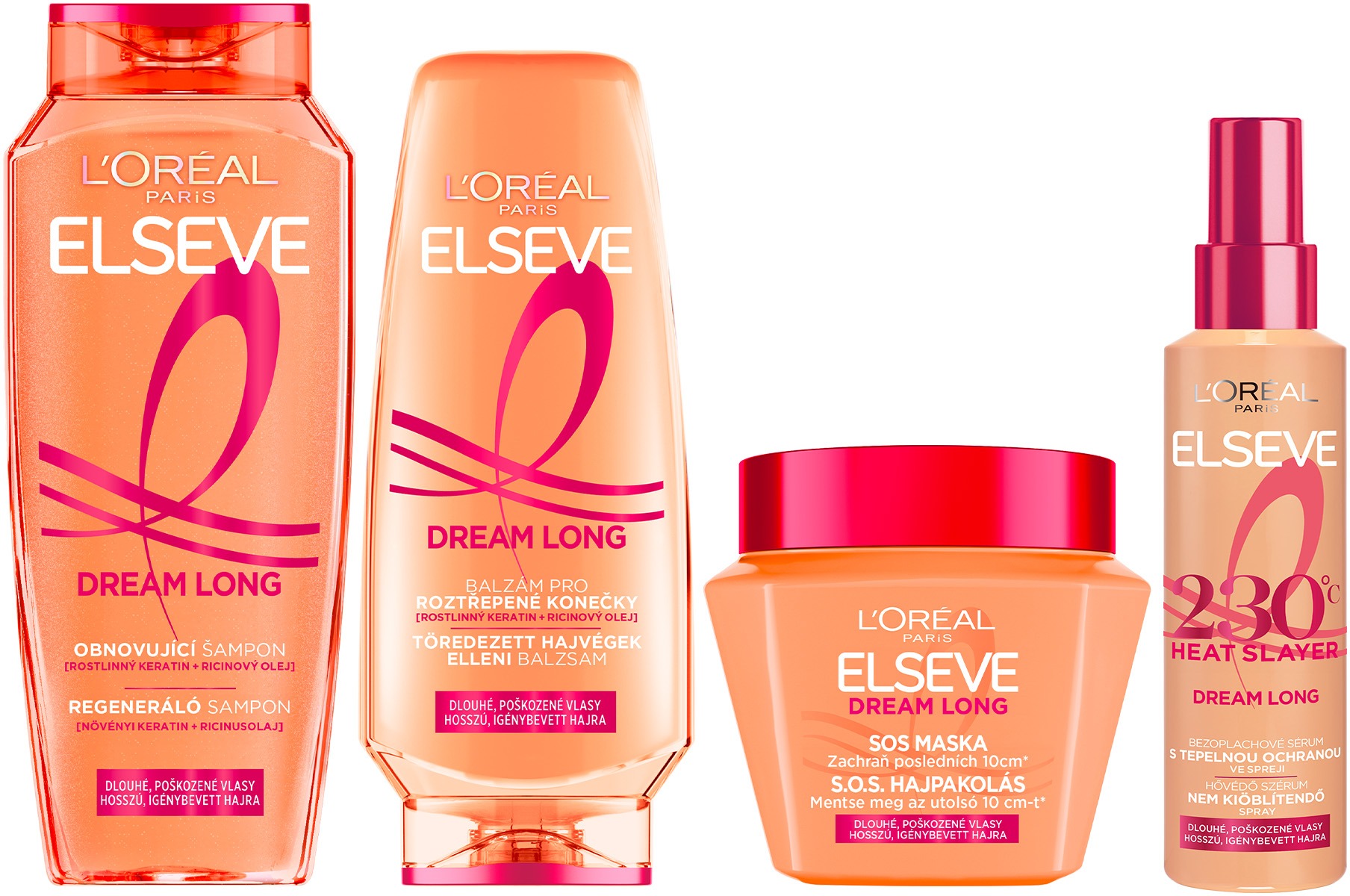 L'ORÉAL PARIS Elseve Dream Long Shampoo 250 ml + Balzám 200 ml + Mask 300 ml + Sérum 150 ml