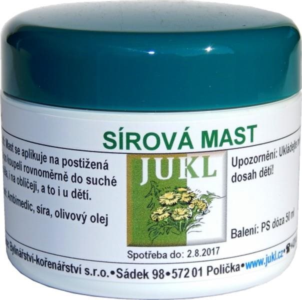Jukl Sírová mast, při léčbě svrabu