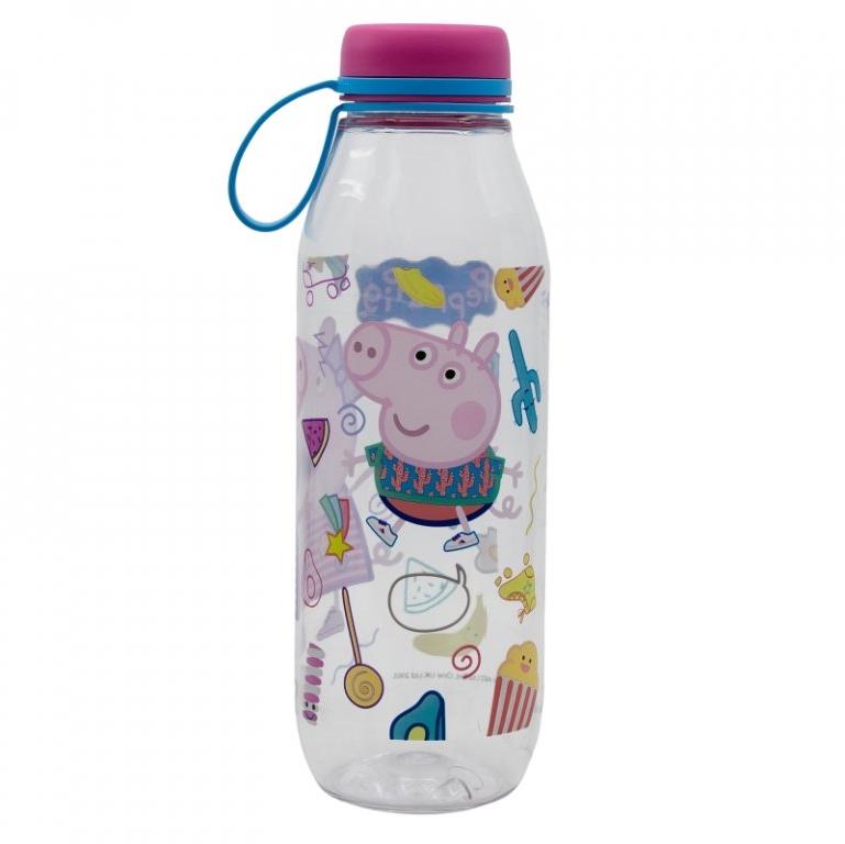 ALUM Dětská láhev na pití Prasátko Pepa 650 ml s poutkem