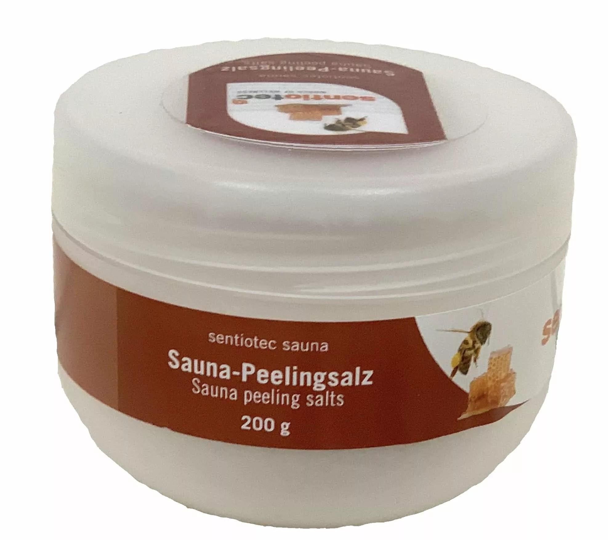 SENTIOTEC Pleťový peeling - sůl do sauny, med, 200 g