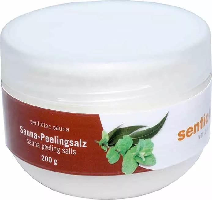 SENTIOTEC Pleťový peeling - sůl do sauny, máta 200 g