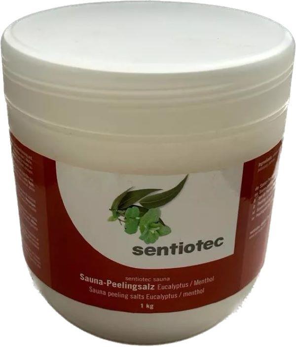 SENTIOTEC Pleťový peeling - sůl do sauny, eukalyptus/máta 1 kg