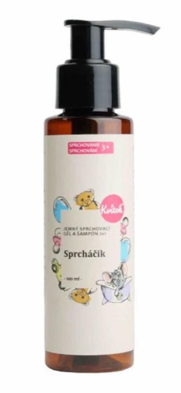 KVITOK Jemný dětský sprchový gel a šampon 2 v 1 Sprcháček 100 ml