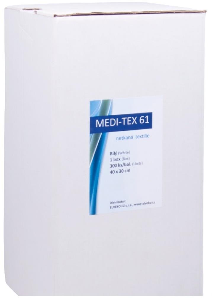 Medi-tex 61 Utěrky z netkané textilie 40 × 30 cm, 300 útržků/box - bílé