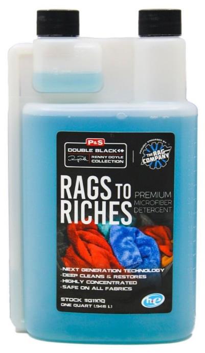 P&S Double Black Rags to Riches Detergent - prací prostředek na mikrovlákno, 946 ml
