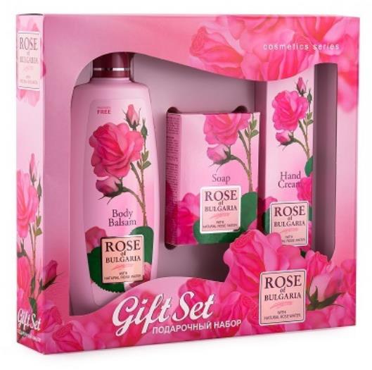 Biofresh Dárková sada tělové mléko, mýdlo a krém na ruce z růží Rose of Bulgaria