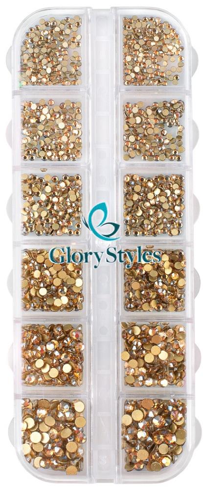 GloryStyles Sada kamínků na nehty 06 – champagne gold
