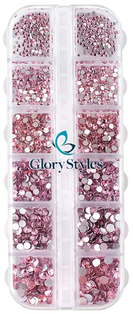GloryStyles Sada kamínků na nehty 05 – light rose
