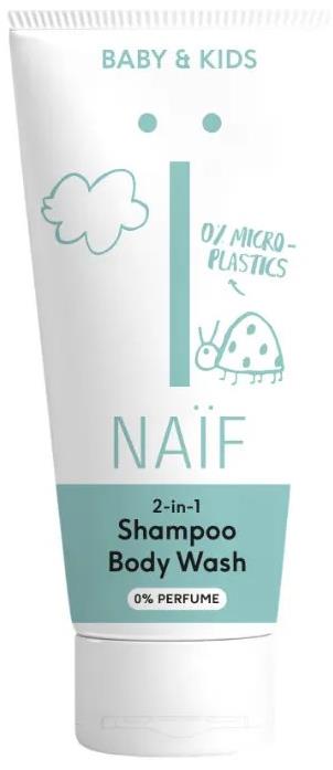 NAIF Mycí gel a šampon 2 v 1 pro děti a miminka přírodní 200 ml