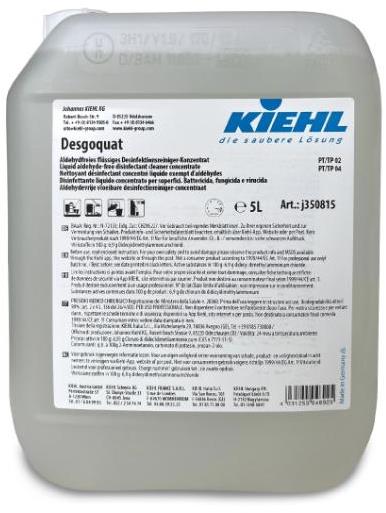 KIEHL Desgoquat dezinfekční čistící prostředek koncentrát bez aldehydů, velikost 5 l
