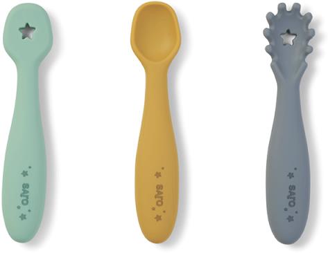 Saro Baby Sada učících lžiček Mist Blue