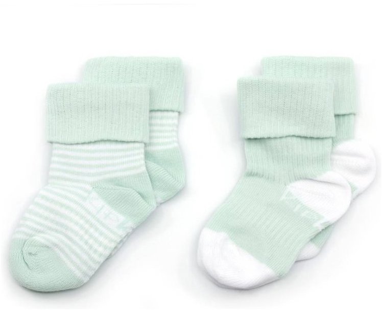 Sassy Stay-on-Socks 6-12 m 2 páry Mint Stripes