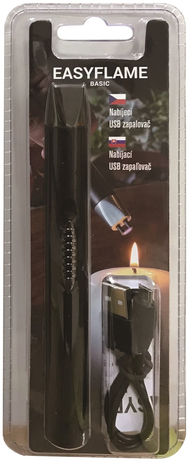 PureFlame EasyFlame Basic plazmový USB zapalovač, černý