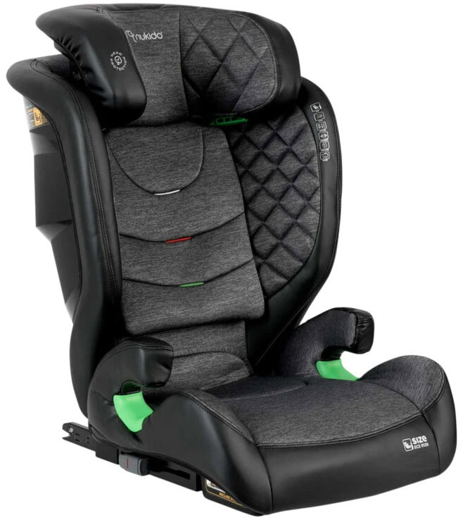 Nukido 710002 Autosedačka Louis ISOFIX 15-36 kg, 100-150 cm, černo-šedá