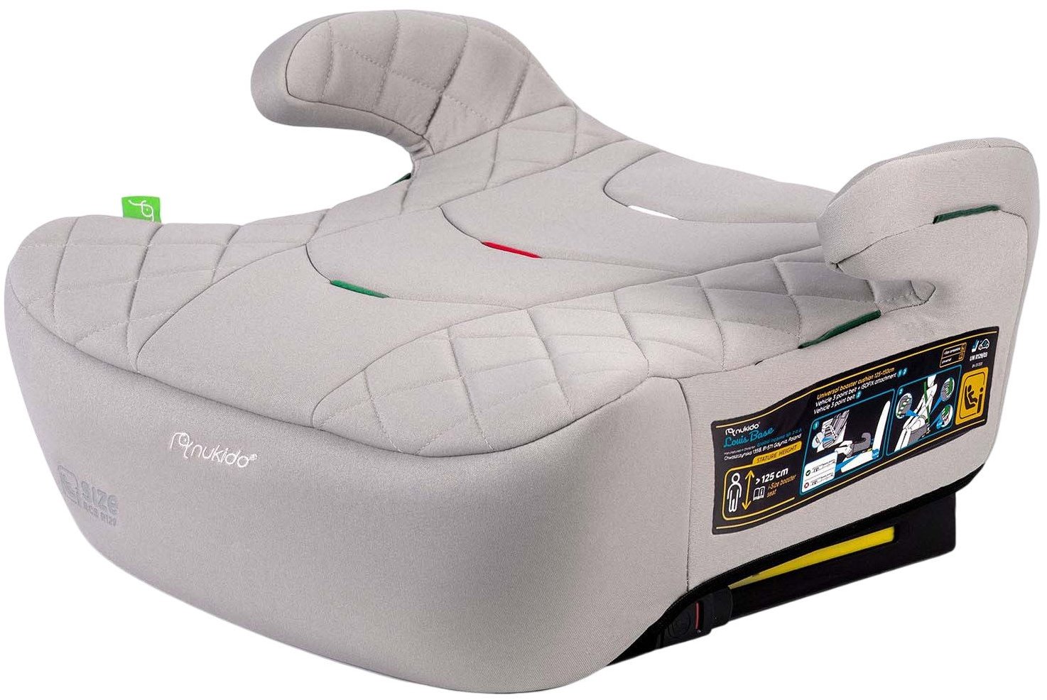 Nukido 710202 Podsedák do auta Louis ISOFIX, i-Size 125-150 cm, Isofix 22-36 kg, béžový