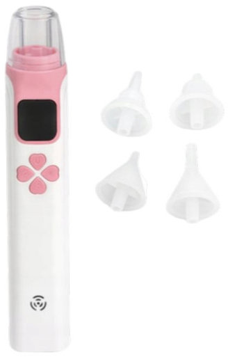 Verk 27734 Odsávačka nosních hlenů, USB, 4 koncovky, růžová