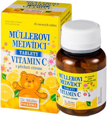 Dr. Müller Müllerovi medvídci s vitaminem C citron 45 tablet