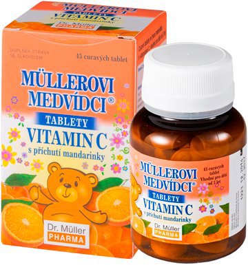 Dr. Müller Müllerovi medvídci s vitaminem C mandarinka 45 tablet
