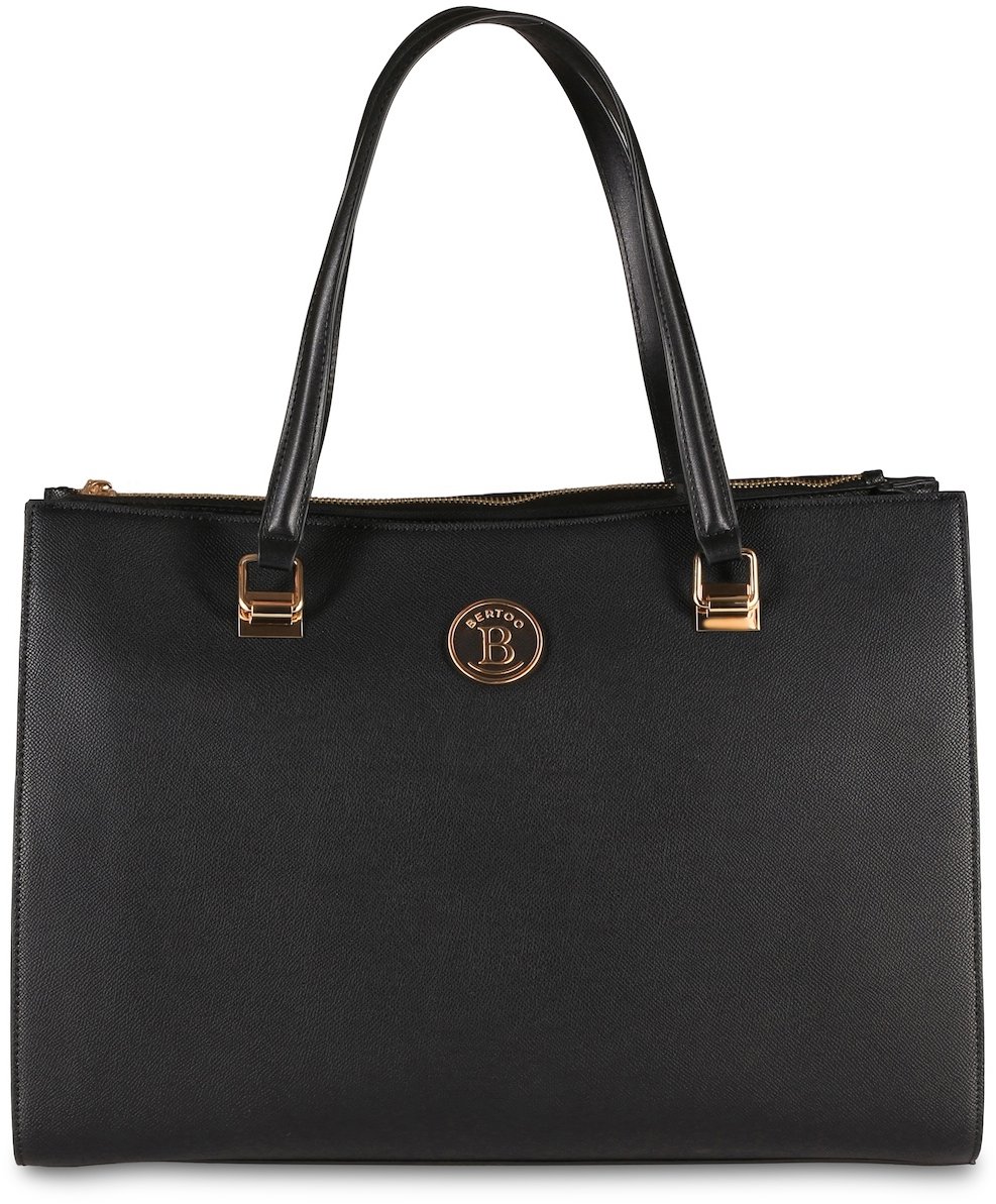 BERTOO Cestovní kabelka Valentina black plain-gold