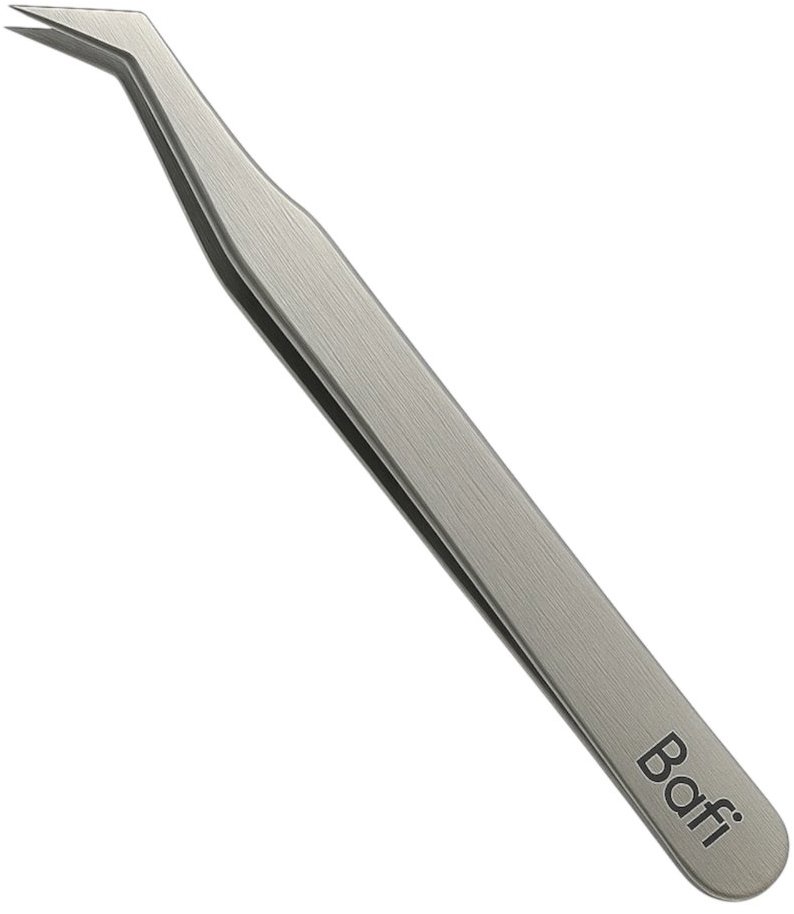BAFI Profesionální pinzeta na řasy PROFI 15 - 65°, zakřivená