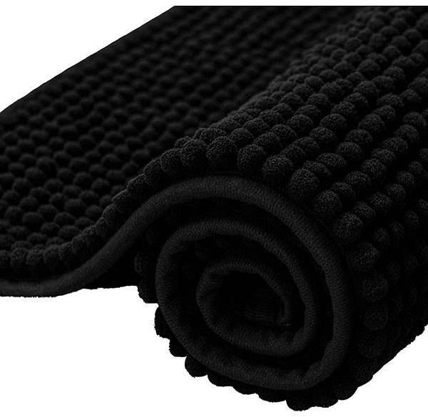 DuraHome Koupelnová předložka Chenill 40 × 60 cm, černá