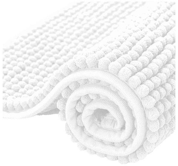 DuraHome Koupelnová předložka Chenill 50 × 80 cm, bílá