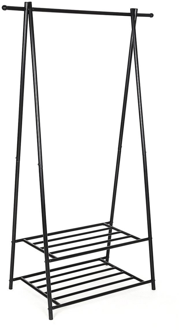 Stojan na oblečení SONGMICS, výška 155 cm, černý