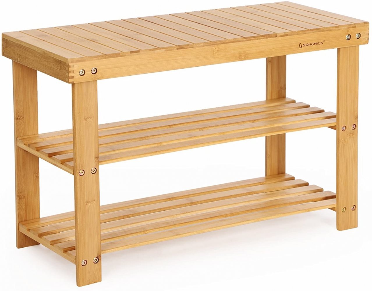 Regál na boty Barsel, 70 cm, bambus