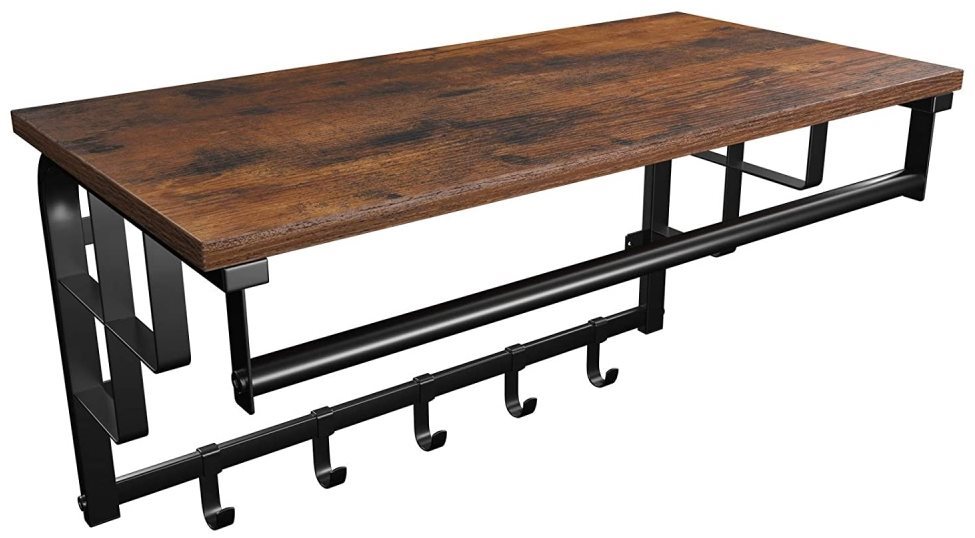 Věšák s policí Debor, 66 cm, ořechová