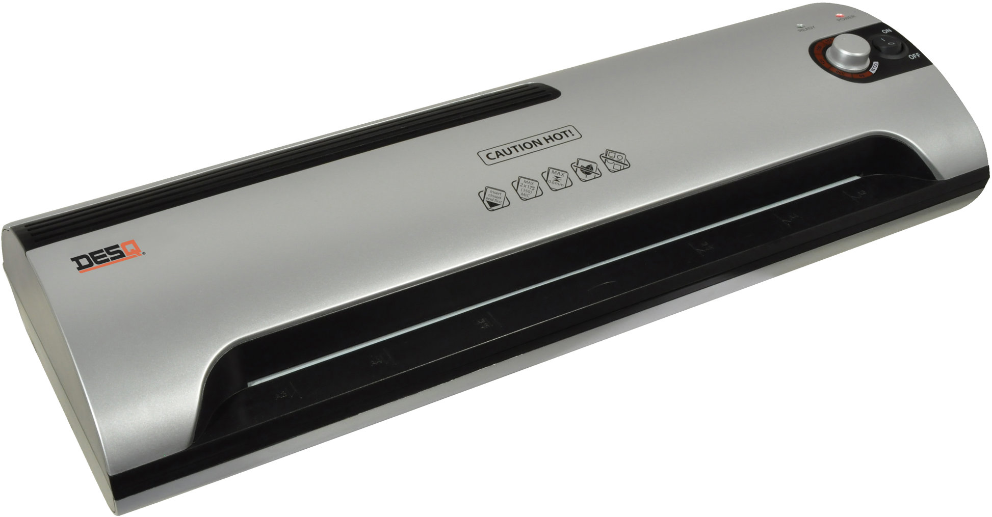 Laminátor DESQ Heavy Duty A3 ve stříbrné barvě