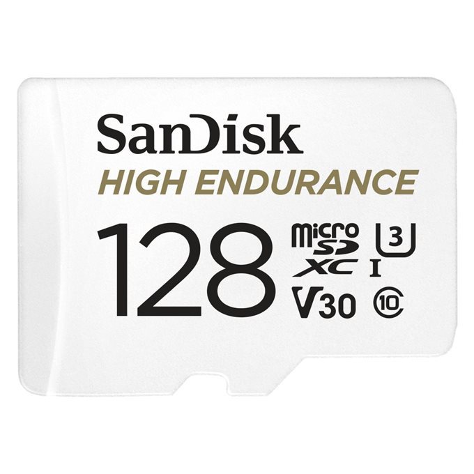SanDisk MicroSDXC 128GB High Endurance Video U3 V30 s SD adaptérem