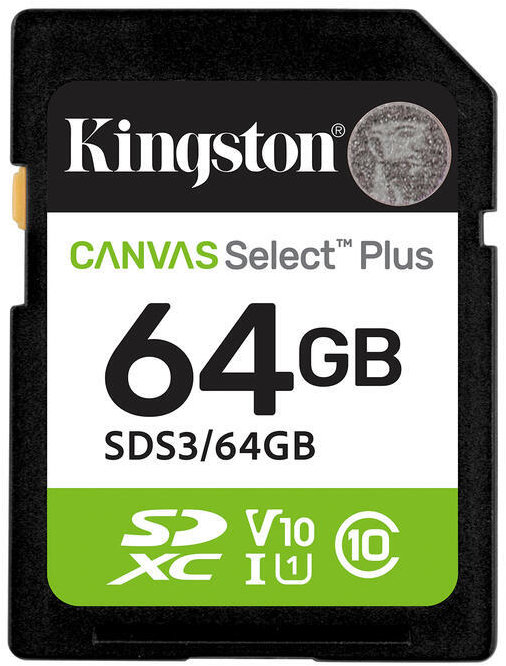 Kingston SDXC 64GB Canvas Select Plus Gen 3