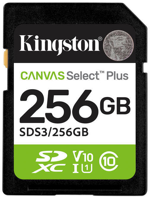 Kingston SDXC 256GB Canvas Select Plus Gen 3