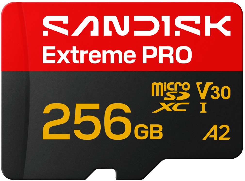 SANDISK microSDXC 256GB Extreme PRO + SD adaptér