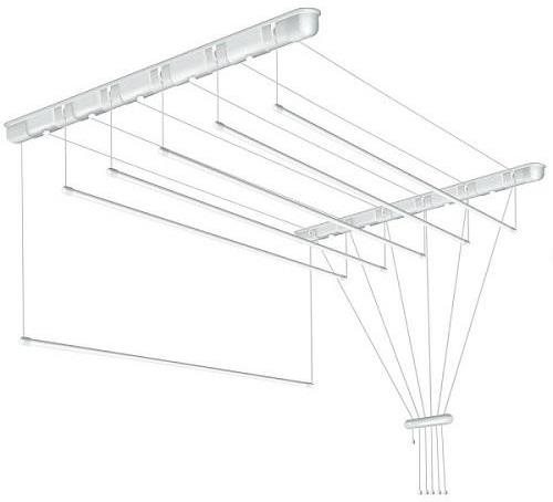 DuraHome stropní sušák bílý 6 × 130 cm