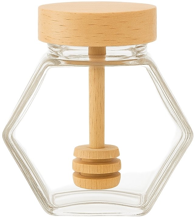 DuraHome Sklenice Vilík s naběračkou na med, 100 ml