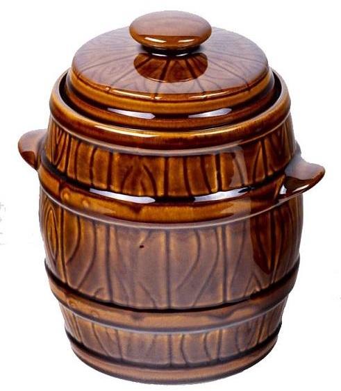 DuraHome Keramický soudek s poklicí - farmařský 3,5 l